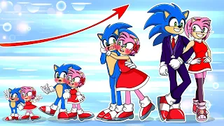AMY and SONIC GROWING UP! Love Story But Bad Ending! What Happened? | Sonic the Hedgehog 2 Animation