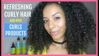 HOW TO REFRESH CURLY HAIR! FT. CURLS BLUEBERRY BLISS #TRIPLETHREAT