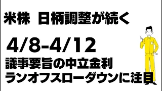 米株  日柄調整続く　2024年4月8日−4月12日の相場見通し