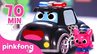 🚨🚓 Police Car to the Rescue! | Rescue Car Team + More Car Songs | Pinkfong Songs for Kids