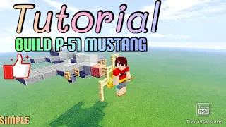 Tutorial Build P-51 MUSTANG minecraft [minecraftbuildsimple]