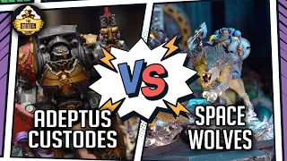Adeptus Custodes vs Space wolves I Battlereport 2000pts I Warhammer 40000