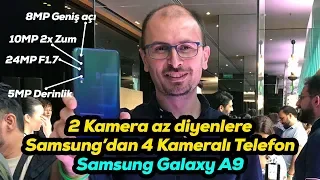 4 arka kameralı Samsung A9 ön inceleme