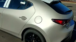 2022 Mazda3 Hatchback in Platinum Quartz Metallic