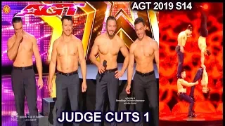 Messoudi Brothers with THEIR DAD acrobats UNBELIEVABLE | America's Got Talent 2019 Judge Cuts