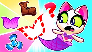 Where is My Tail? 🙀🌊 Magic Mermaid Girl Song 🧜‍♀️😻 || Purrfect Kids Songs & Nursery Rhymes 🎶