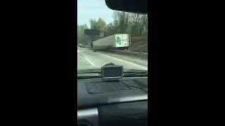 Car Pinned Under Truck on PA Turnpike