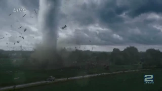 Into the Storm (2014) - Tornado Hits Barn House [HD]