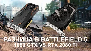 Сравнение 1080 GTX vs RTX 2080 ti в Battlefield 5 в 4k