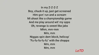 Trippie Redd - Helicopter Ft Tommy Lee Sparta (lyrics)