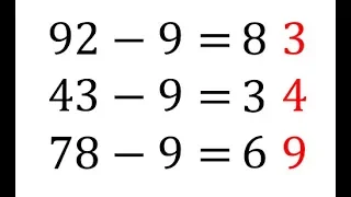 Restar 9 rapido y mentalmente
