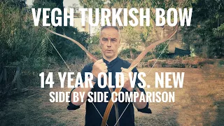 Vegh Turkish Bow 14 years old vs. new - Comparison