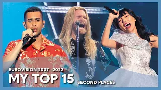 Eurovision - My Top 15 Second Places (2007 - 2022)