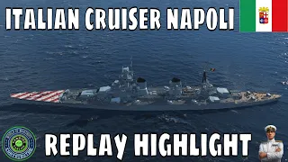 Premium Italian Cruiser Napoli World of Warships Wows Replay Highlight