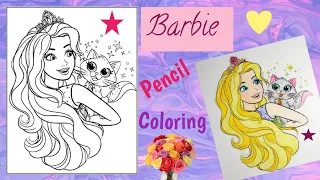 Coloring Barbie - Dreamtopia | @kimmiTheclown | @MagicFingersArt | @sprinkleddonuts