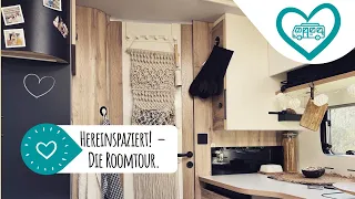 Unsere Roomtour – Le Voyageur 7.8 GJF 2022: der komplette Innenraum. So leben wir auf unserer Reise.