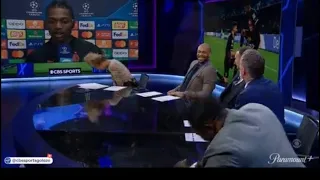 Rafael Leao is confused by Jamie Carragher’s accent as Micah Richards is Crying LOLing,Kate Abdo LOL