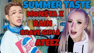 RAIN, MONSTA X, BraveGirls, ATEEZ(비,몬스타엑스,브레이브걸스,에이티즈) - 'Summer Taste' REACTION  | Heather Cutright