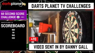 DANNY GALL SCORES 764 IN THE DARTS PLANET 60 SECONDS DARTS SCORE CHALLENGE