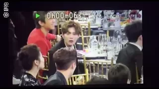 170909 Luhan & Lay [EXO] talking +left together @ 2017 Bazaar Charity Night 15th Anniversary