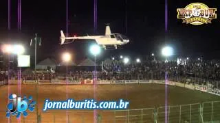 Entrada GJN de Helicóptero na Arena da 1ª Expobur