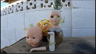 vansvan makes a doll head planter