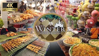 [4K/60FPS] Winter Street Food Festival at Central World, Bangkok, Thailand.