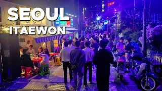 4K Itaewon Club Pub Street Hot Saturday Night, Small Global Village in Seoul, Night Out Outfits