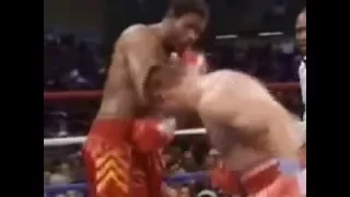 Bowe vs Golota Fight 2 three punch combo to groin ends it