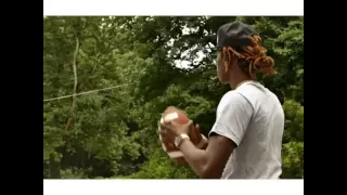 Young thug throw football