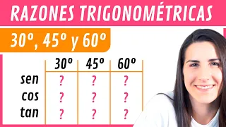 RAZONES Trigonométricas de 30, 45 y 60 🔵 CIRCUNFERENCIA Goniométrica