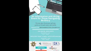 Information & Hiring Event for Those Navigating Re-Entry - Job Seeker Workshops - 12/7/21