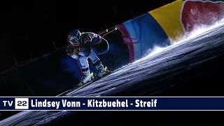 World premiere Streif: Lindsey Vonn on the most difficult downhill run in the world, and at night!