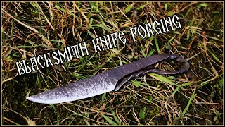Hand forging a blacksmith knife