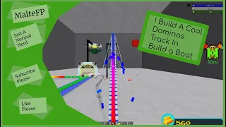 I Build a Cool Dominos Track (Tutorial) - Build a Boat-Roblox