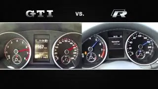 Golf VI R (300HP) vs. GTI EDITION 35 (300HP) 0-180 KMH DSG vs. MANUAL