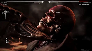 MORTAL KOMBAT X Alien Performs All Character X Rays Gameplay