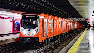 THE NEW NM 22 PNEUMATIC TRAIN ON LINE 1 METRO MEXICO CITY Trains Spotting