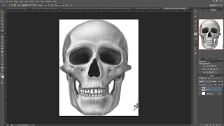 Quick skull painting time lapse