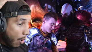 Atreus Attacks Kratos & Sindri Reaction