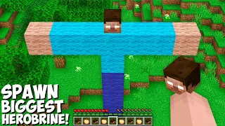 This is a SUPER SECRET WAY TO SPAWN BIGGEST HEROBRINE in Minecraft ! EPIC TITAN HEROBRINE !