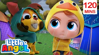 Rain Ruins Baby John's Day 🌧️ | Bingo and Baby John | Little Angel Nursery Rhymes and Kids Songs