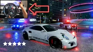 NFS HEAT Police Chase Porsche 911 GT3 RS - LOGITECH G29 gameplay