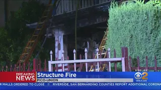 Vacant Pico-Union Home Goes Up In Flames