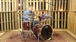 DW Performance Merlot Glass Drum Set - 22, 10, 12, 16