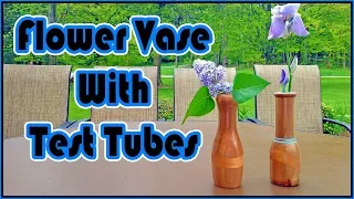 Small Flower Vase with Test Tube Insert