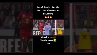 Yusuf Demir at Barcelona vs Red Bull Salzburg 🔥 #Shorts