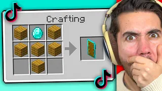 I Tried SECRET Minecraft Tik Tok Hacks to See if They Work