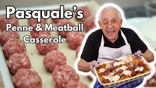 Baked Penne and Meatball Casserole by Pasquale Sciarappa