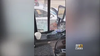 VIDEO: Woman Smashes Windows, Runs Over Bus Driver In Road Rage Incident